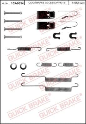 Brake shoes accessory kit 105-0654 - image 2
