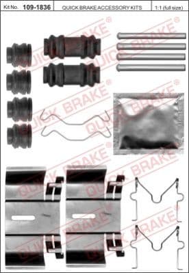 Brake pads accessory kit 109-1836 - image 2