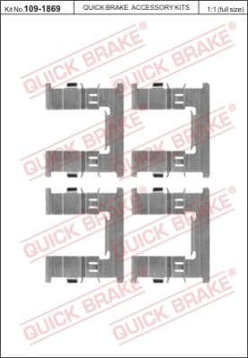 Accessory Kit, disc brake pad 109-1869