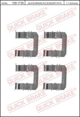 Accessory Kit, disc brake pad 109-1735