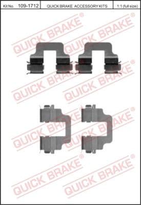 Brake pads accessory kit 109-1712