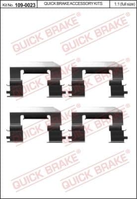 Brake pads accessory kit 109-0023