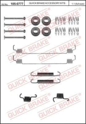 Brake shoes accessory kit 105-0777