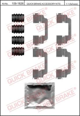 Accessory Kit, disc brake pad 109-1826