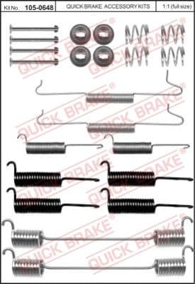 Brake shoes accessory kit 1050648