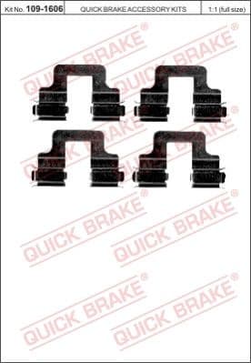 Brake pads accessory kit 109-1606