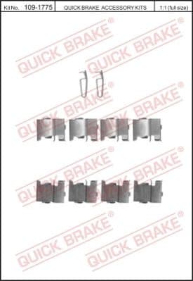 Accessory Kit, disc brake pad 109-1775