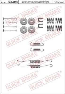 Brake shoes accessory kit 105-0778