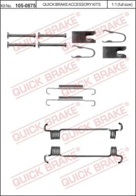 Brake shoes accessory kit 105-0875