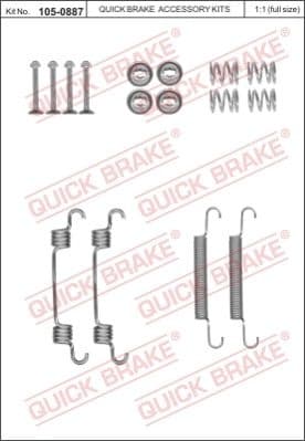 Brake shoes accessory kit 105-0887