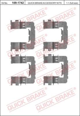 Brake pads accessory kit 109-1742