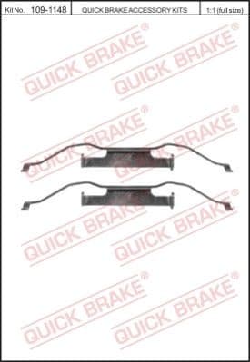 Brake pads accessory kit 109-1148