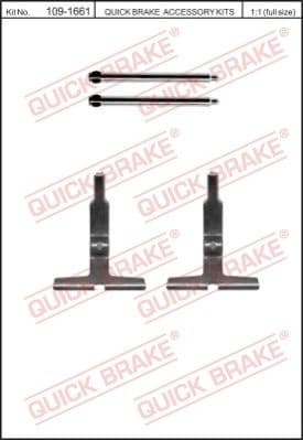 Accessory Kit, disc brake pad 109-1661