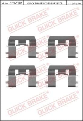 Brake pads accessory kit 109-1281