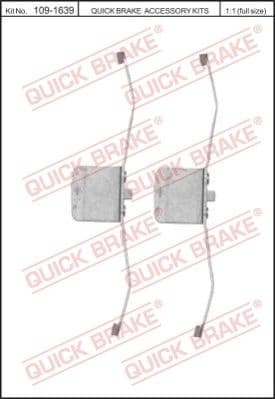 Brake pads accessory kit 109-1639