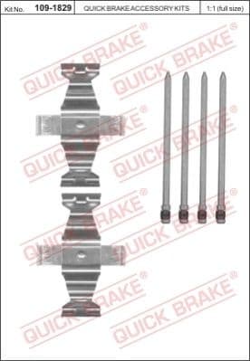 Brake pads accessory kit 109-1829