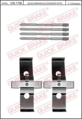 Brake pads accessory kit 109-1796