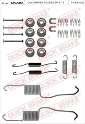 Brake shoes accessory kit 105-0886