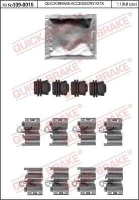 Brake pads accessory kit 109-0015