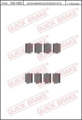 Brake pads accessory kit 109-1820