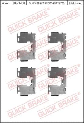 Brake pads accessory kit 109-1760