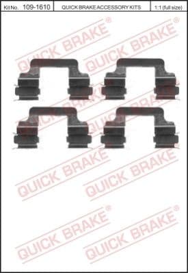 Accessory Kit, disc brake pad 109-1610