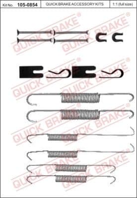 Brake shoes accessory kit 105-0854