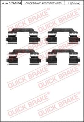 Brake pads accessory kit 109-1654