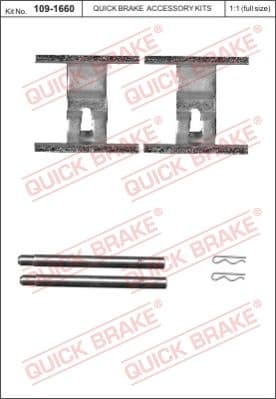 Brake pads accessory kit 109-1660