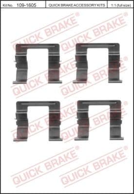Accessory Kit, disc brake pad 109-1605