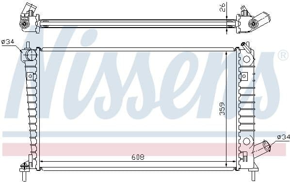 Radiator, engine cooling 68004A