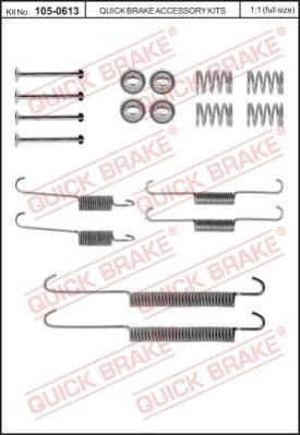 Accessory Kit, brake shoes 105-0613