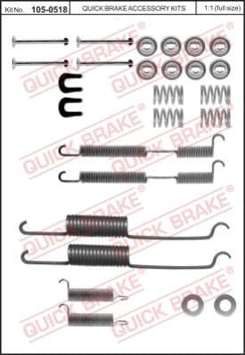 Accessory Kit, brake shoes 105-0518