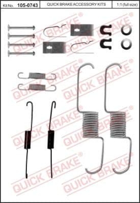 Brake shoes accessory kit 1050743