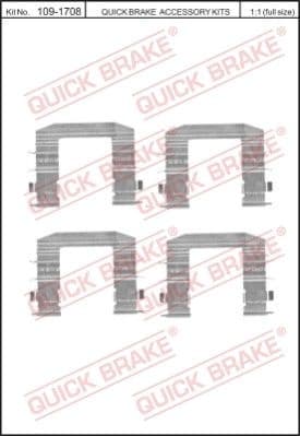 Brake pads accessory kit 109-1708