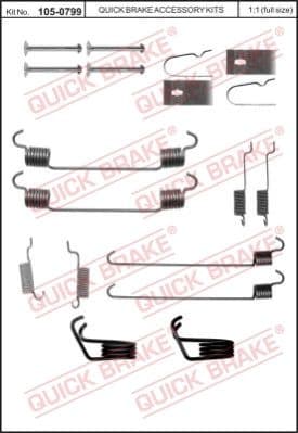 Brake shoes accessory kit 1050799