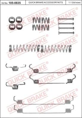 Brake shoes accessory kit 105-0835 - image 2