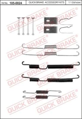 Accessory Kit, brake shoes 105-0024