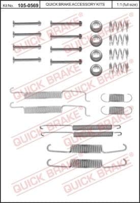 Brake shoes accessory kit 105-0569