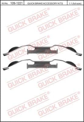 Brake pads accessory kit 109-1221