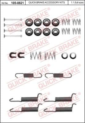 Brake shoes accessory kit 105-0821