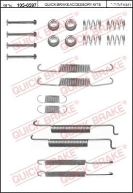 Brake shoes accessory kit 105-0597 - image 2