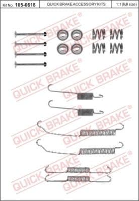 Brake shoes accessory kit 1050618