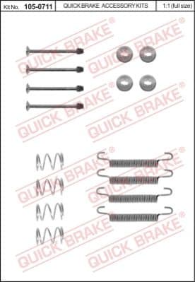 Brake shoes accessory kit 105-0711 - image 2