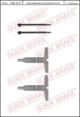Brake pads accessory kit 109-1217