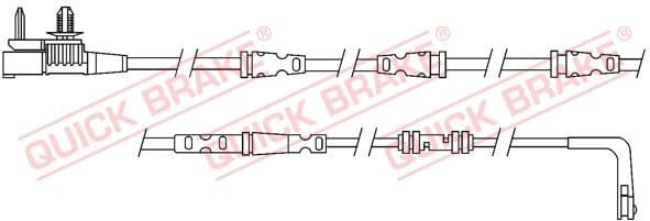 Warning Contact, brake pad wear WS0325A