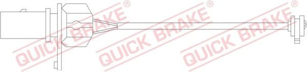 Warning Contact, brake pad wear WS0243A
