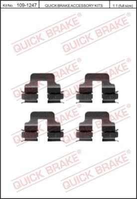 Accessory Kit, disc brake pad 109-1247