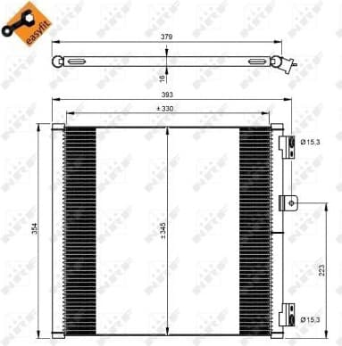 Condenser, air conditioning EASY FIT 350204