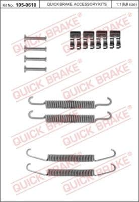 Accessory Kit, brake shoes 105-0610